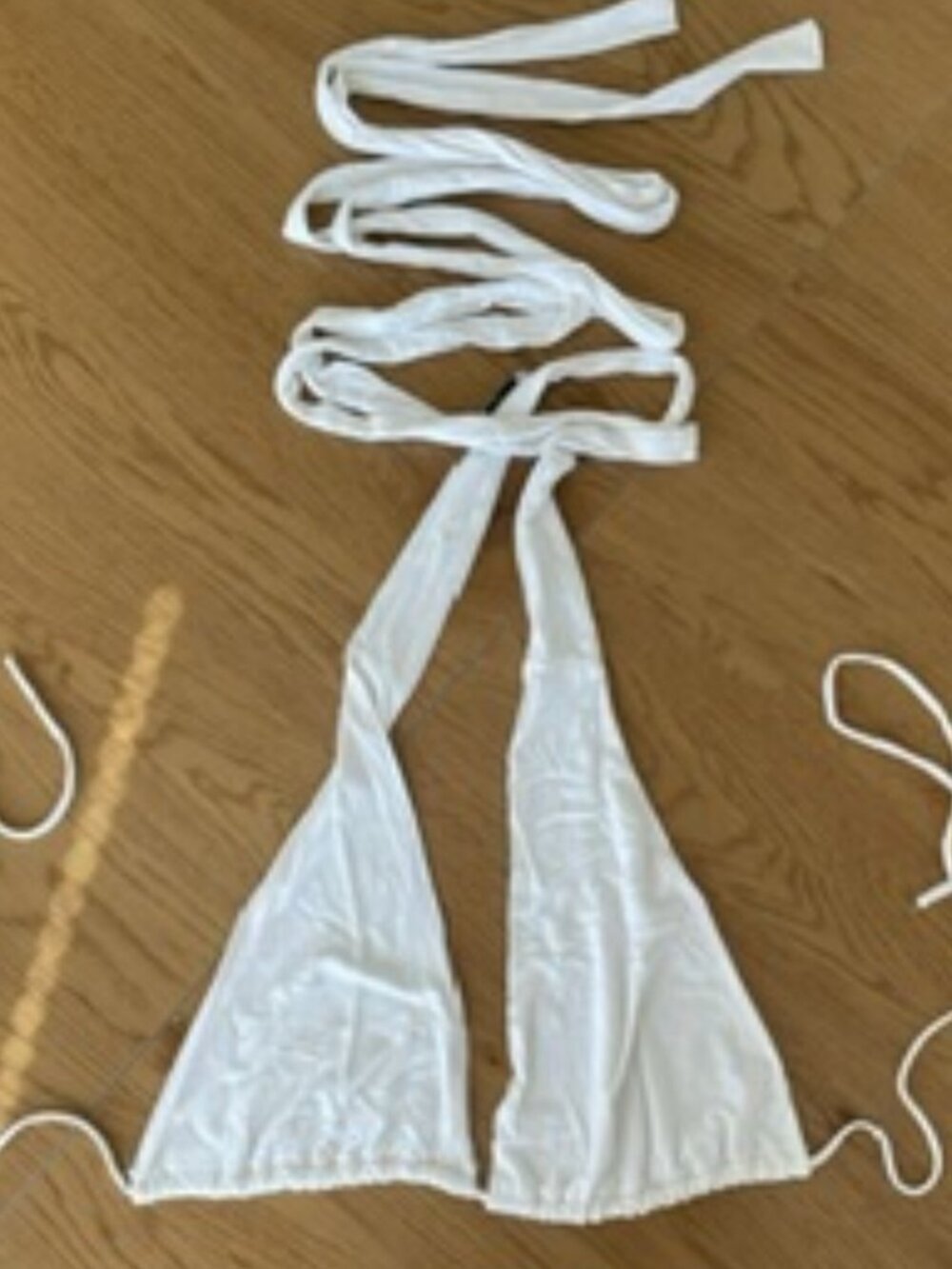 White halter top bikini style